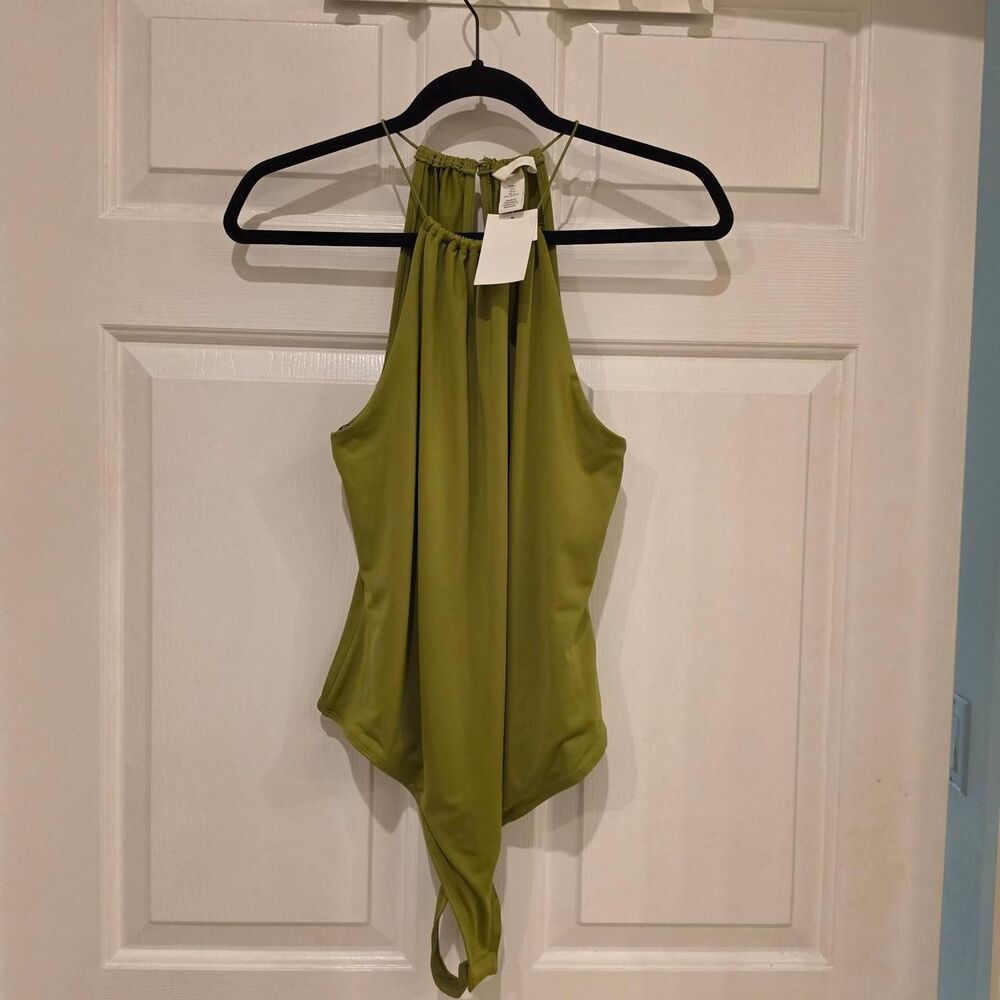 H&M Women's Green Halter Bodysuit NWT